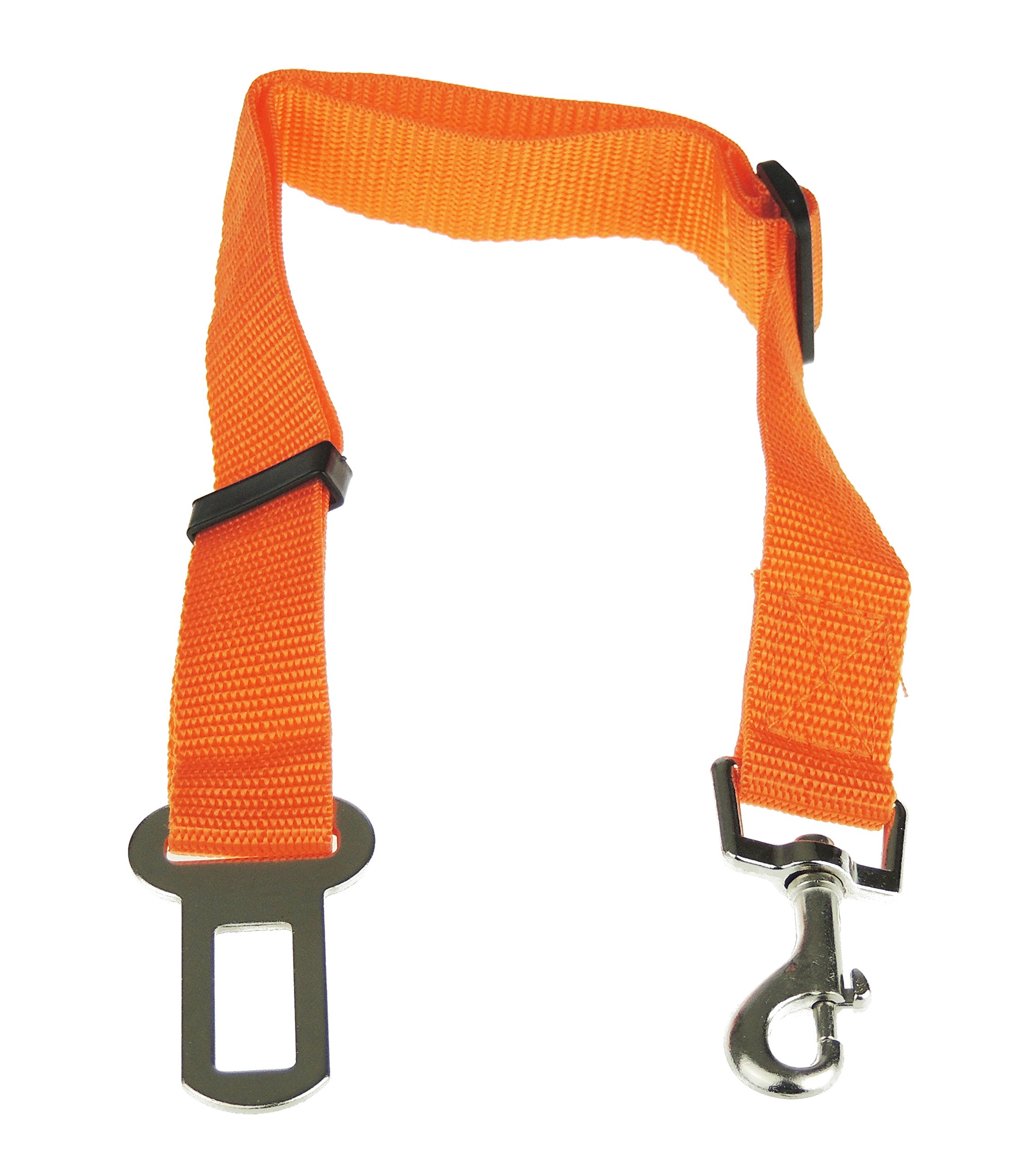 Universal Pet Car Safety Seat Belt, Adjustable Seat Belt Harness for Animals Dogs Puppies Cats, Dog seat belt for car, Strong Dog Car Truck Safety Harness Orange
