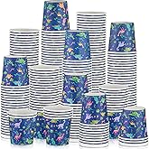 Amyhill 300 Pcs 5 oz Cups for Kids Dinosaur Paper Cups Animals Disposable Cups Small Bathroom Cups Mini Mouthwash Cup Bulk for Christmas Party Picnic