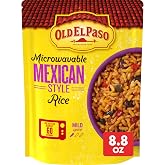 Old El Paso Mexican Style Rice, Microwavable Pouch, 8.8 oz | Long Grain White Rice with Kidney Beans, Bell Peppers &amp; Smoked Paprika, Ready in About 60 Seconds, Mild Heat