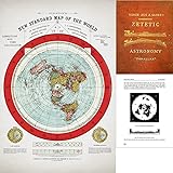 Flat Earth Map - Gleason's 1894 New Standard Map Of The World - 24" x 36" Poster - Includes FREE eBook - Zetetic Astronomy by