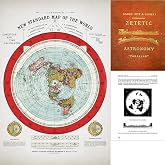 Lone Star Art Flat Earth Map - 1894 Gleason Map New Standard Map Of The World - 24" x 36" Flat World Poster - Includes eBook - Zetetic Astronomy by Samuel Rowbotham