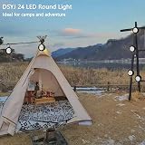 DSYJ 24 LED Round Magnetic Work Light Torch Hook Set 3 Pack AAA Batteries Not view 6