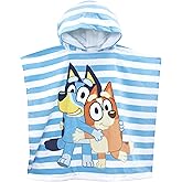 Bluey Towel for Boys or Girls | Hooded Towel Poncho for Kids | Swim Pool and Beach Towels
