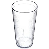 Carlisle FoodService Products Stackable Tumbler with Pebbled Exterior for Kitchen, Restaurants, And Fast Food, Plastic, 16 Ounces, Clear, (Pack of 24)