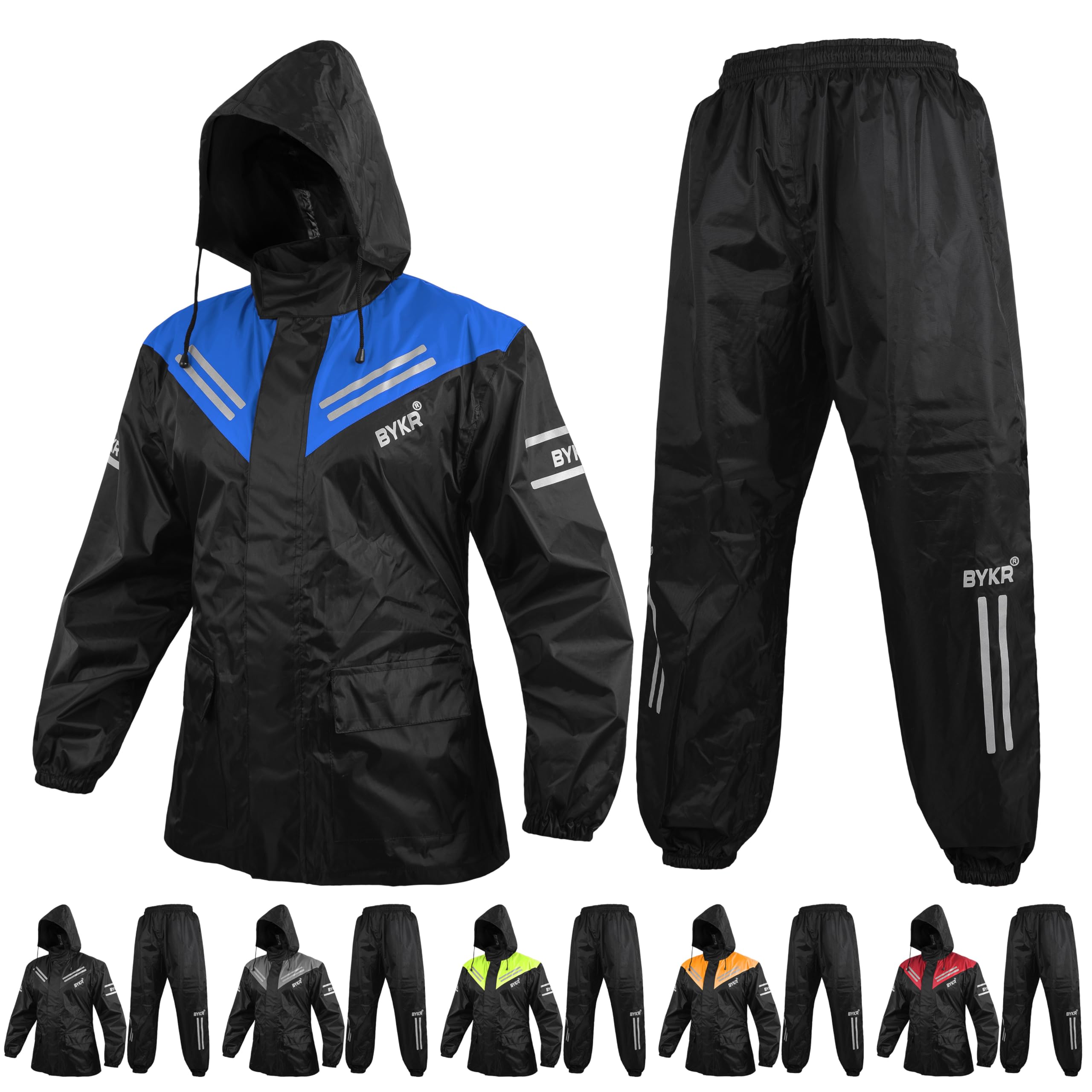 BYKR Waterproof Outdoors Motorcycle Rain Suits for