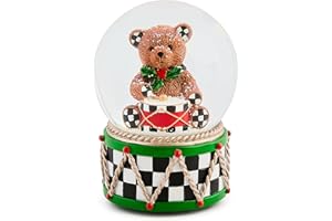 MACKENZIE-CHILDS MACKENZIE CHILDS Snow Globe, Christmas Decor for Living Room, Holly Bear