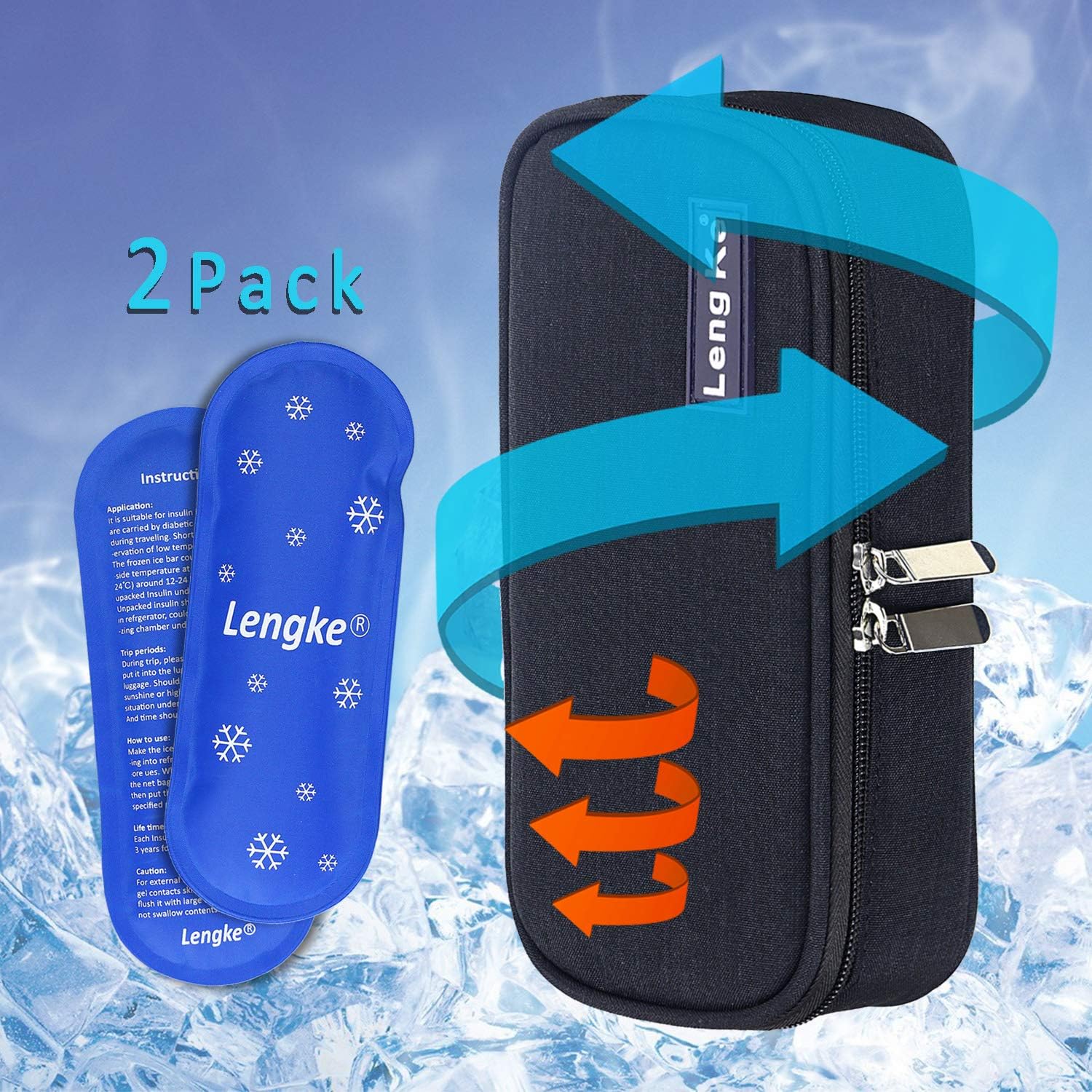 Insulin Pen Case, Insulin Cooler Travel Case with 2 Cooling Ice Packs - Image 5