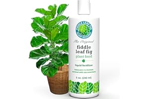 Fiddle Leaf Fig Plant Food – 3‑1‑2 Balanced NPK Liquid Fertilizer for Larger Leaves, Stronger Roots & Steady, Vibrant Growth | Suitable for All Ficus Including Ficus Lyrata | Made in USA | 8 oz