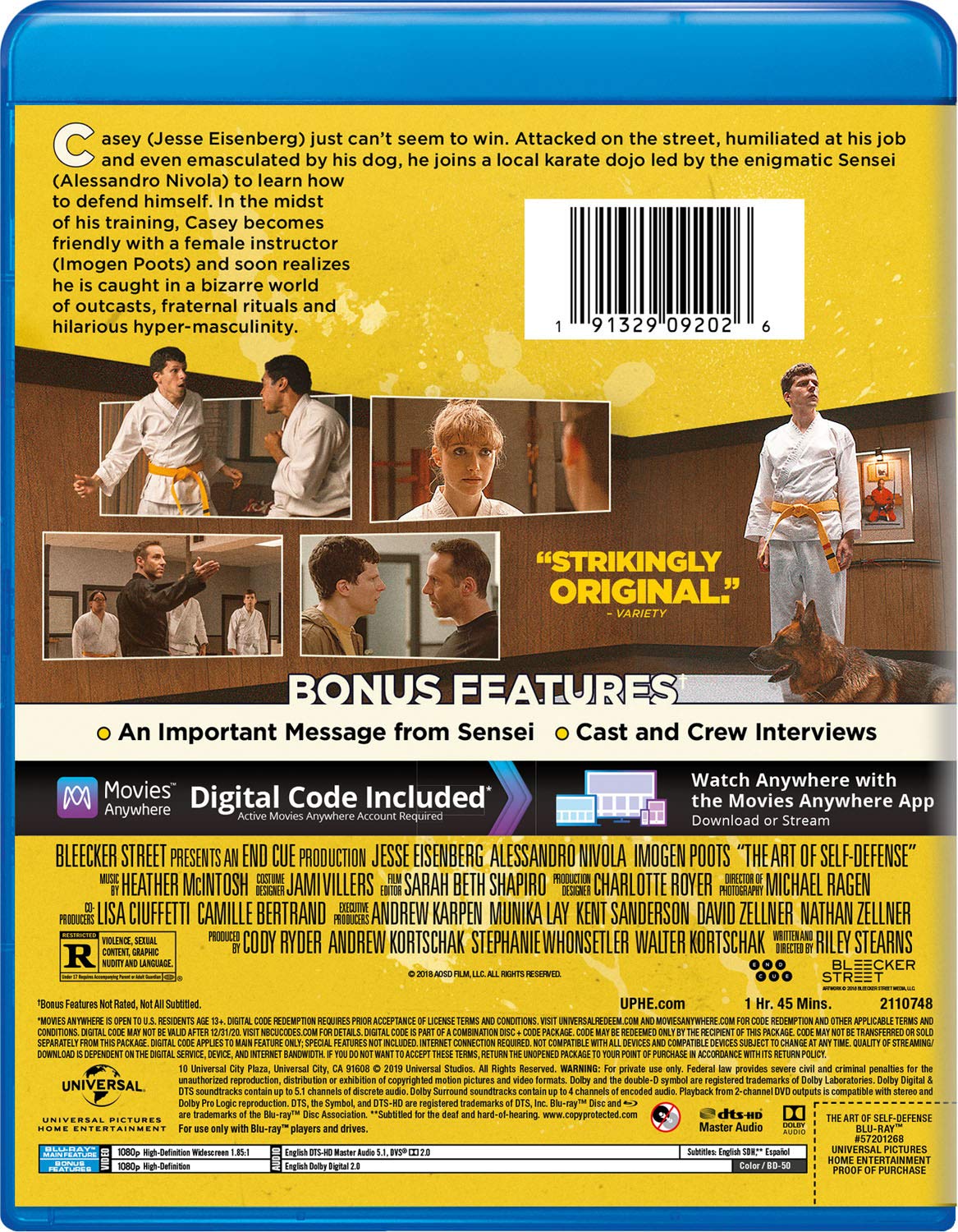 Amazon Com The Art Of Self Defense Blu Ray Jesse Eisenberg