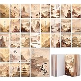 HannaFires Chinese Calligraphy Sticker Book – 60 Sheets with 30 Unique Designs, Traditional Cultural Style for Journals, Scrapbooks, Diaries, DIY Decorative Adhesive Stickers, Bookmarks Included