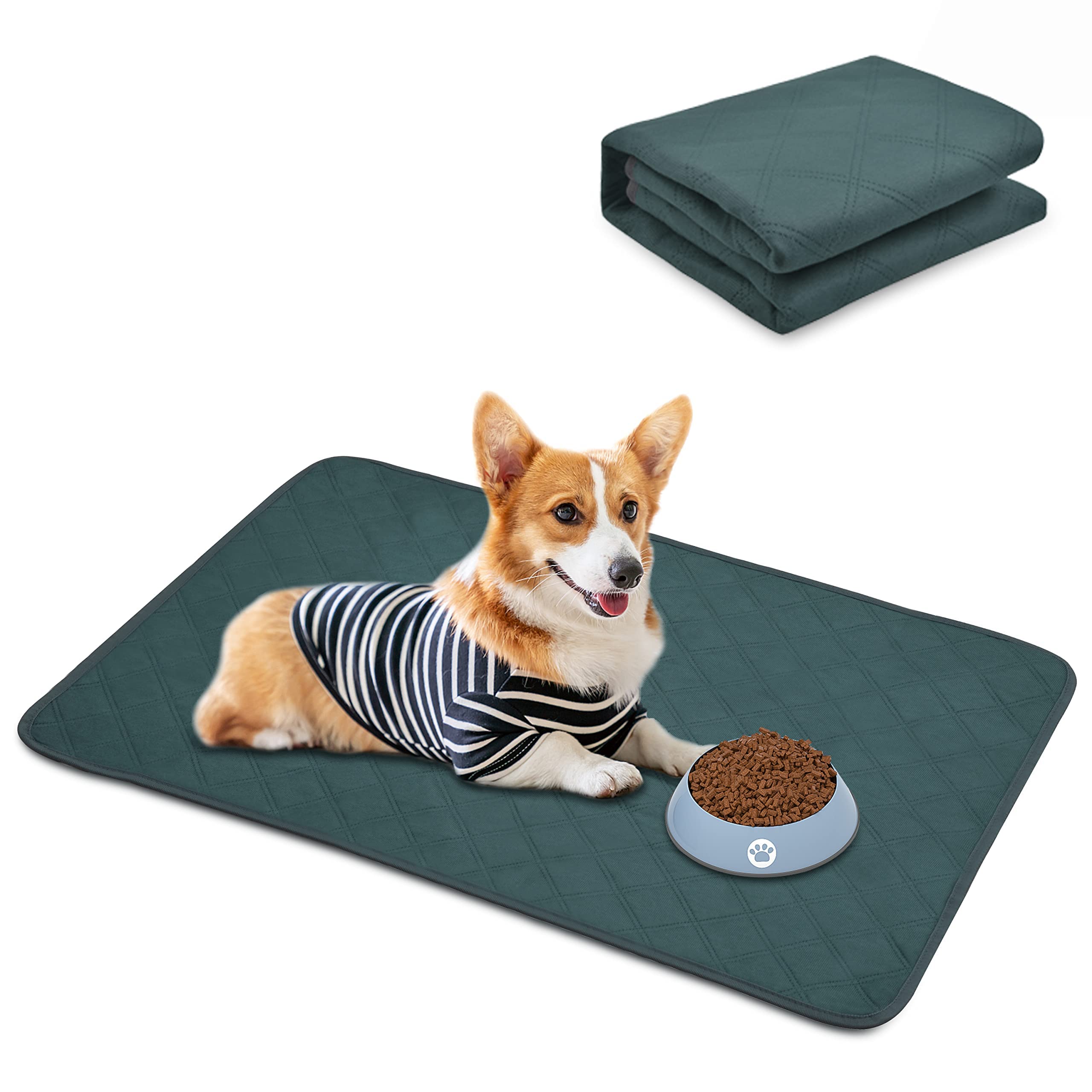 Reusable Dog Training Pads Washable Pee Pads Super Absorbency Pet Incontinence Pads Waterproof Dog Pee Mats 4 Sizes Suitable for Dogs, Cats, Guinea Pig and Rabbit Indoor Outdoor Car Travel