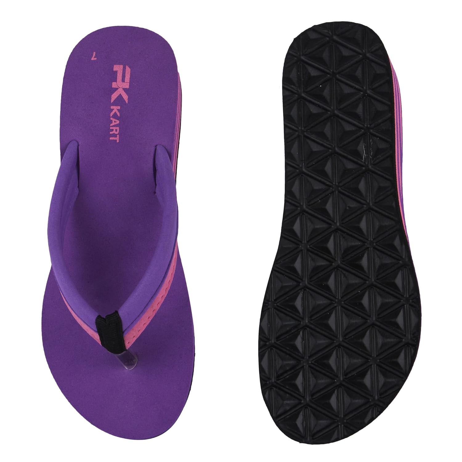pkkart purple high heel comfort flipflop