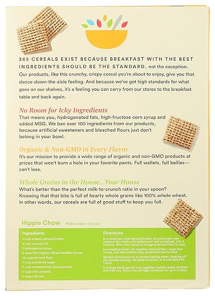 365 BY WHOLE FOODS MARKET, ORGANIC WHEAT WAFFLES CEREAL, 13 OZ