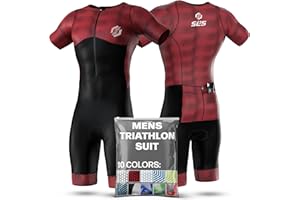 SLS3 Triathlon Suits Mens - Aerodynamic Sleeved Mens Tri Suit – Lightweight Trisuit with Premium FX Fabrics - 2 Pockets