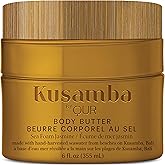 SeaFoam Jasmine Natural Body Butter for Dry Skin 6oz, Deep Moisturizing Cream, Aloe, Shea Butter and Olive Oil, Nourishing Hydration, Salt, Kusamba by QUR