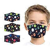 3PCS Kids Children 2 Layer Reusable Cotton Cloth Face Mask Cartoon Printed Mask
