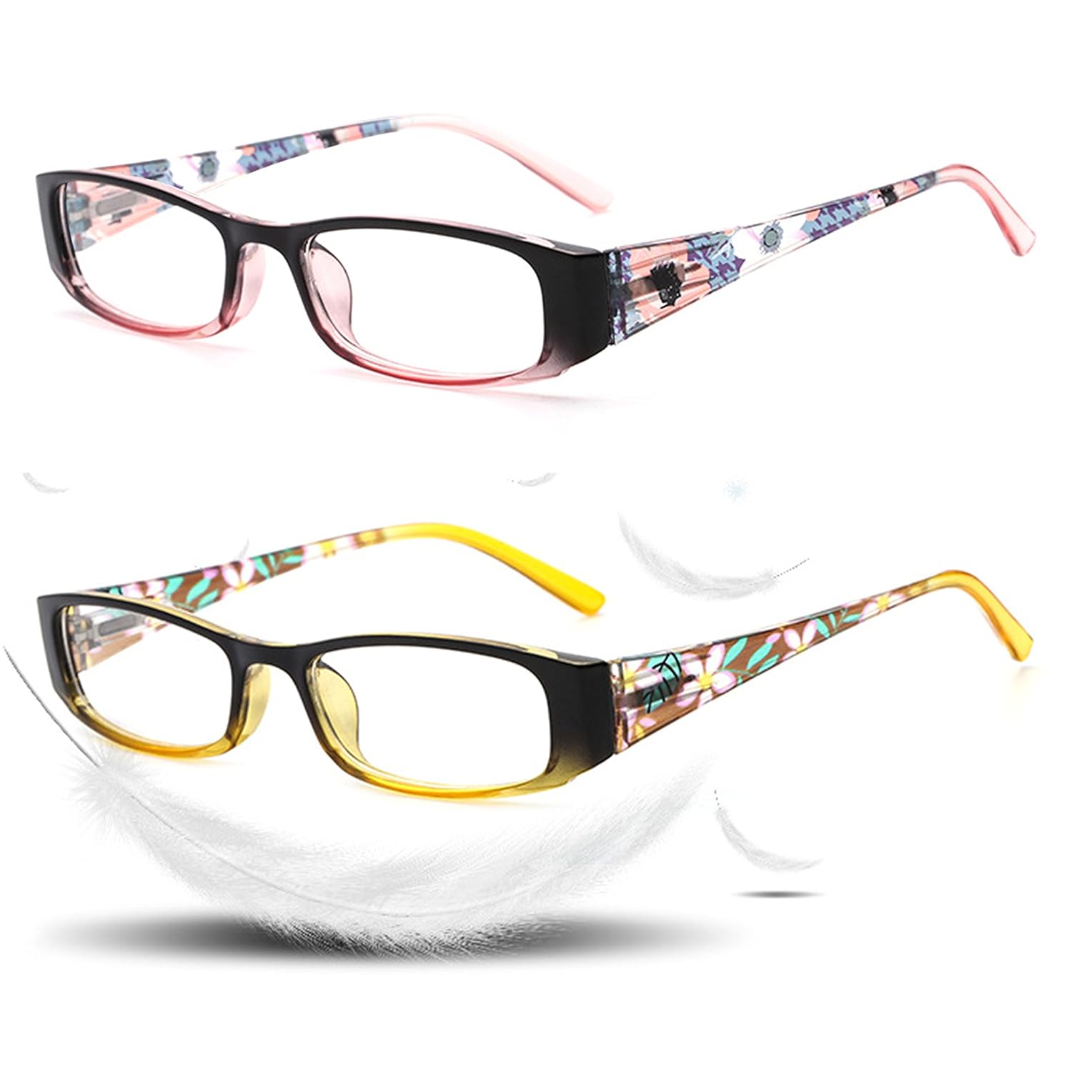 VVDQELLA PC Reading Glasses 2.00 Power Blue Light Blocking