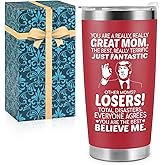 Mother's Day Gifts for Mom from Daughter, Son, Husband Women Birthday Christmas Gift Ideas for Mama Best Mom Ever - 20 Oz Tumbler (Mom Red)