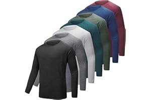BALENNZ Long Sleeve Tee Shirts for Men - Moisture Wicking Quick Dry Long Sleeve Shirts UV Sun Protection T-Shirts for Running