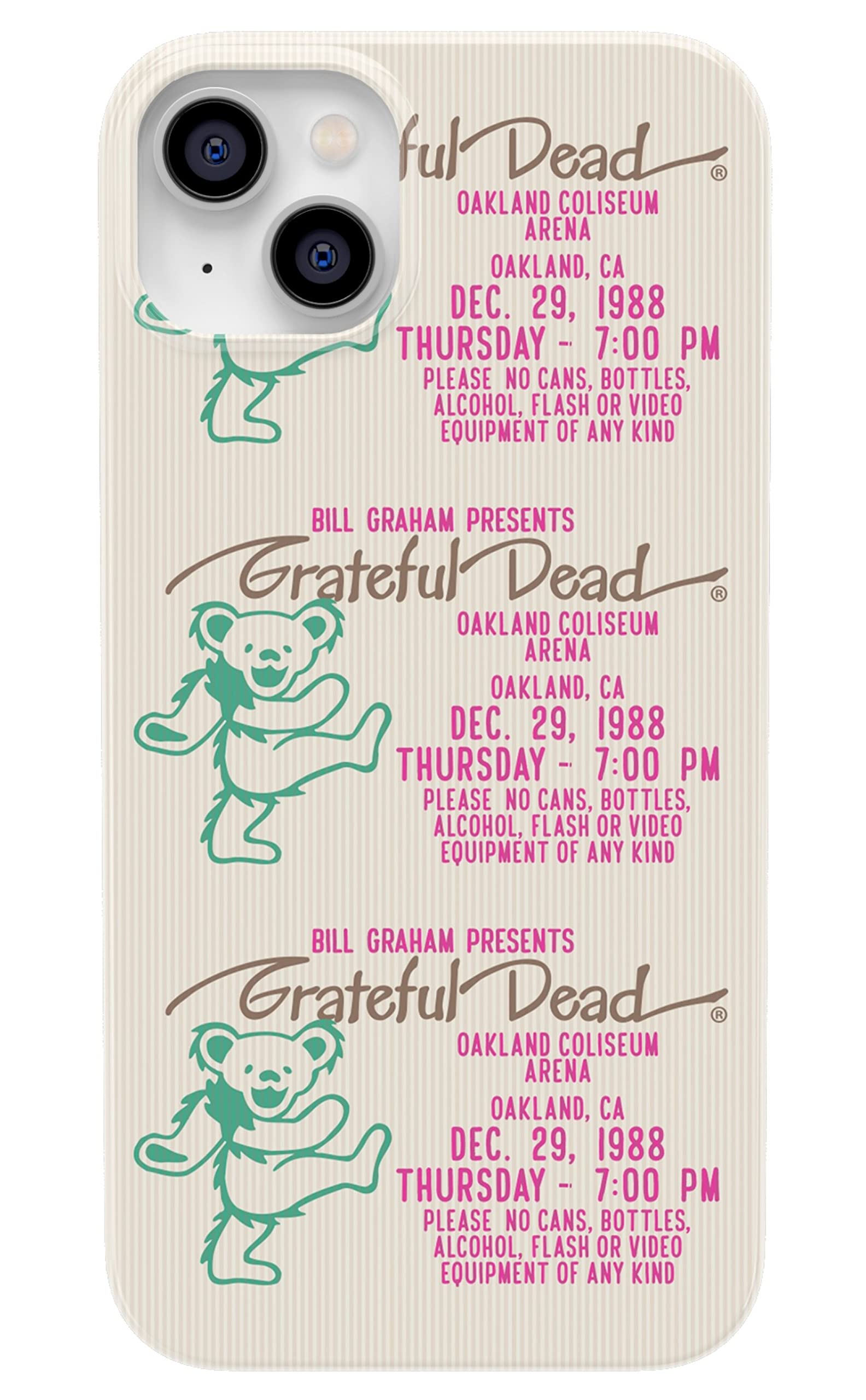 Casely Phone Case for iPhone 13 | Miracle Ticket | Grateful Dead Vintage Case | Compatible with MagSafe/Case for 13 GD2Q-MS