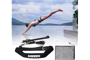 BOOSTEADY Swimming Training Belt 4M Swimming Tether Swim in Place Harness Stationary Swimming Aquatic Resistance Belt