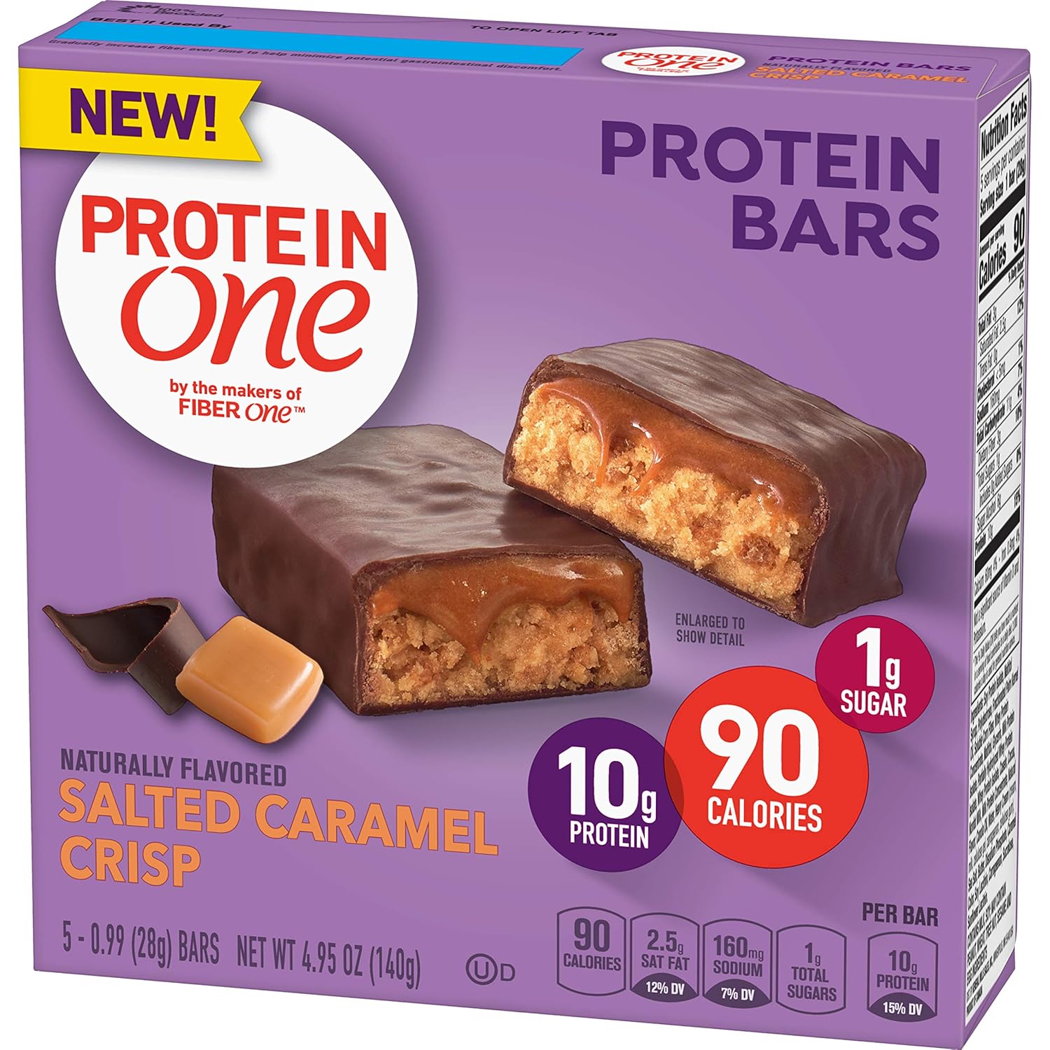 Protein One 90 Calorie Protein bar Salted Caramel Crisp, 5