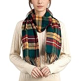 Achillea Scottish Tartan Plaid Scarf - Warm Cashmere Feel Winter Scarf, Scarves for Holiday, Christmas & Daily Wear