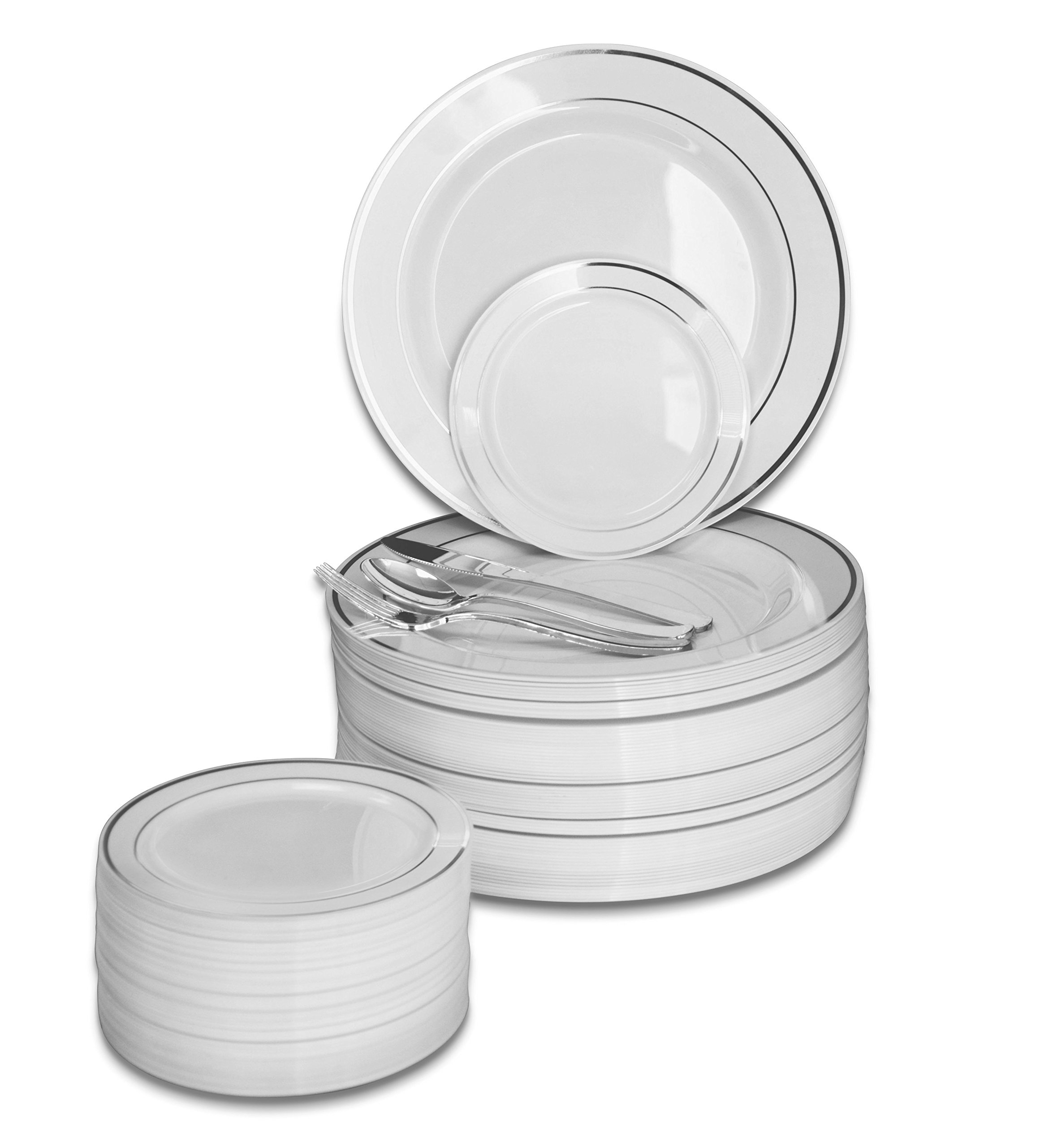 " OCCASIONS " 300 PCS / 60 GUEST Wedding Disposable Plastic Plate and