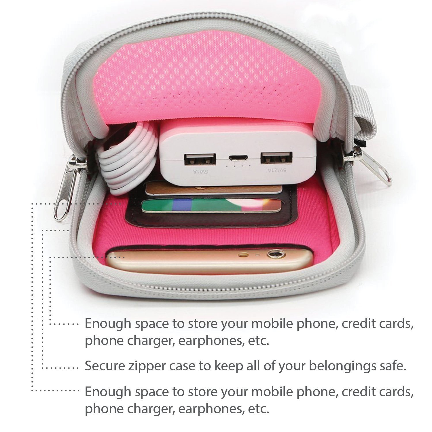 Sports Armband,Firstbuy GYM Fitness Phone case Sweatproof Running Armband For Outdoor Sports,Key Holder,Wallet Card Slot,Fit for iPhone7Plus/7/6sPlus /6Plus/Samsung ,Up To 5.5 Inch (2 Pack)