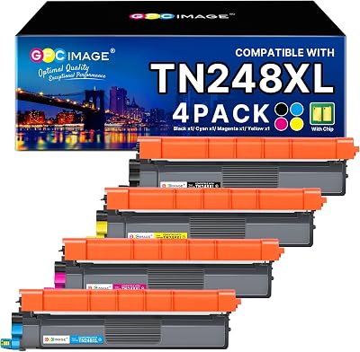 GPC Image TN248XL 4 Pack Toner Cartridges for Brother TN248 Series