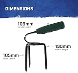 Faithfull Essentials Mini-Prong Hand Cultivator Carbon Steel Garden Claw view 2
