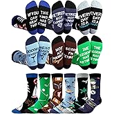 Halfchet 6 Pairs Funny Retirement Gift Novelty Golf Retired Gag Sock Novelty Party Decoration for Men Women Coworker Nurse