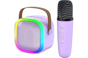 ZICOR Karaoke Machine for Kids Adults, Portable Bluetooth Speaker with Wireless Microphone and LED Lights, Kids Toys Birthday Gifts for Girls and Boys Ages 4, 5, 6, 7, 8,9,10,11,12+ Years, Home Party