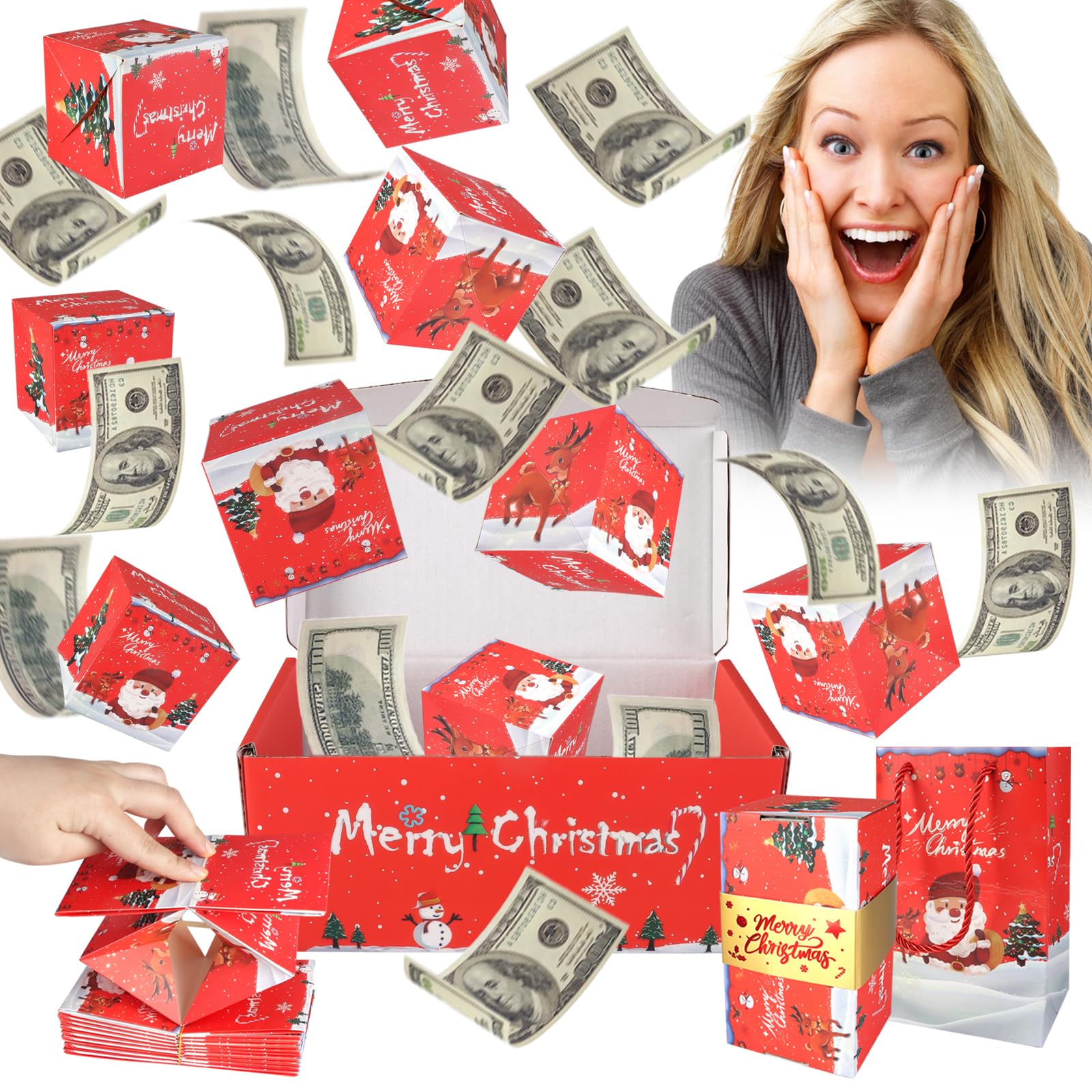 Surprise Gift Box Explosion for Money, Unique Folding Bouncing Money ...