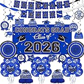 Graduation Decorations 2026 Set - Congrats Grad Banner, Class of 2026 Backdrop, Balloons & Streamers Kit - Complete Party Supplies for High School & College Celebrations