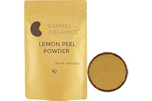 CARMEL ORGANICS Lemon Peel Powder, 8 Ounce or 227 Grams(Pack of 1) | Pure and Natural For Skin Care | No Added Preservative | Citrus Limon Powder