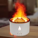 CUQOO Volcano Humidifier 360ml Jellyfish Mist Flame Diffuser Pulsating Mode view 1