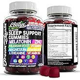 Clean Nutra Melatonin Gummies 10mg | Sleep Aid Valerian Root L-Theanine Vitamin B6 C Lemon Balm Magnesium Hibiscus Beta Carotene Saffron & Chamomile Rest Support Supplement Raspberry Flavor