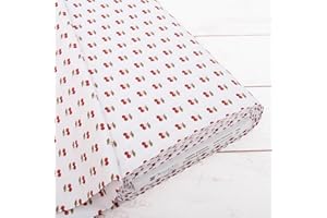 THREADART Premium Cotton Quilting Fabric Sold by The Yard - Confetti Brights Collection - 44" Width - 100% Cotton - Quilting, Sewing, Crafts - White Cherry