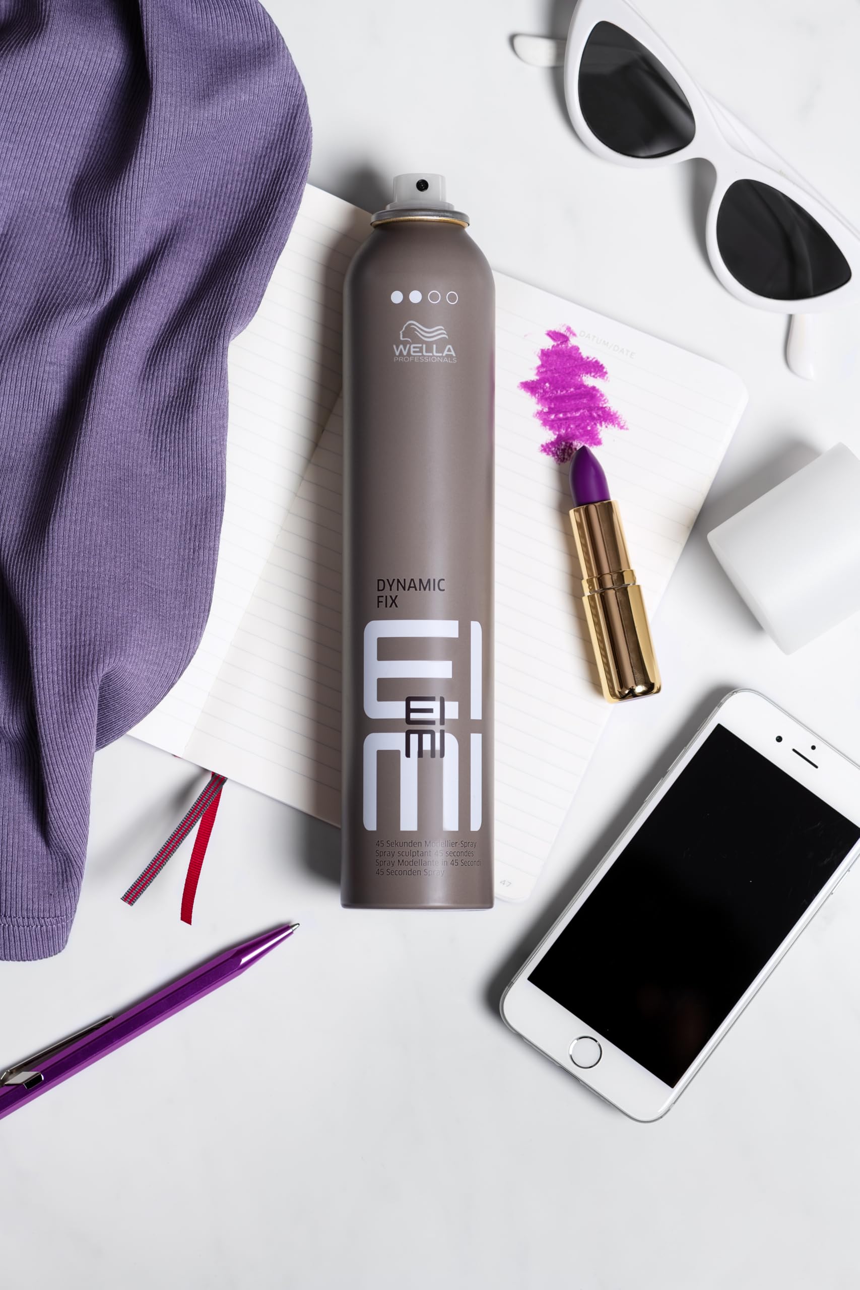 Wella EIMI Dynamic Fix Styling Spray – 45 Sekunden Haarspray für ein flexibles Styling – mit UV-Schutz-Formel und Schutz vor Feuchtigkeit und Hitze – 1 x 300 ml 7