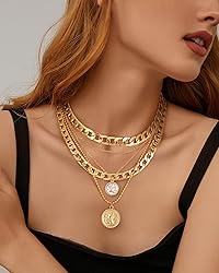 MJartoria Gold Layered Necklaces for Women Trendy