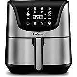 Gourmia GAF635 Digital Multi Mode Air Fryer - Oil-Free Healthy Cooking - 8 Preset Cook Modes - 6-Quart Capacity - Stainless S