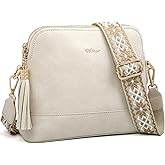 HILAEX Women's Leather Crossbody Bags Anti Theft Purses RFID Blocking Handbags Trendy Travel Adjustable Strap Tassel