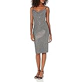 Guess Womens Cowl Neck Sparkle Tank Dress