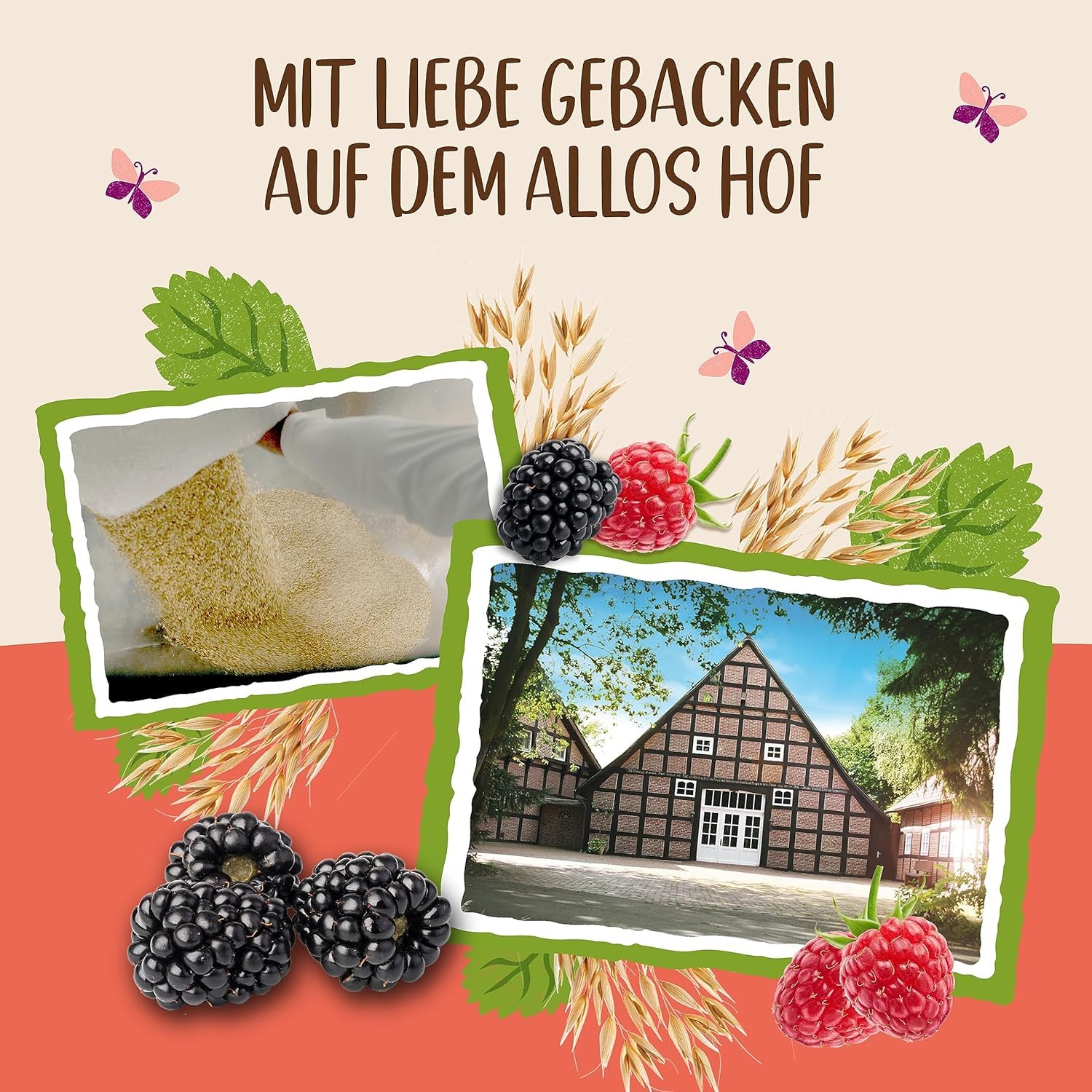 Allos Hof Granola Beere | Bio Müsli | Beerenmüsli | Knuspermüsli | Frühstückscerealien | 6er Pack (6 x 300g), 1 Stück (6er Pack) 5