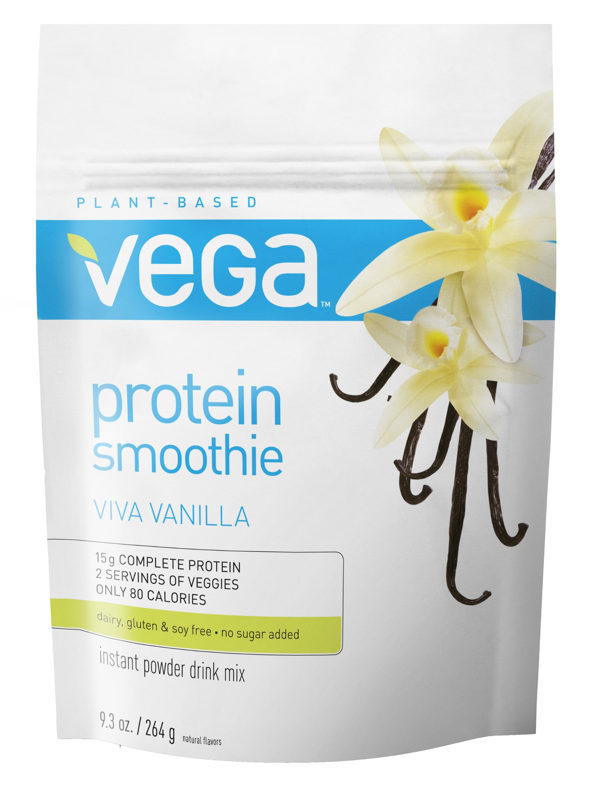 Vega Protein Smoothie, Chocolate, 10 Servings, 9.2 oz Pouch