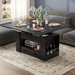 Lift Top Coffee Table, 4 in 1 Multi-Function Coffee