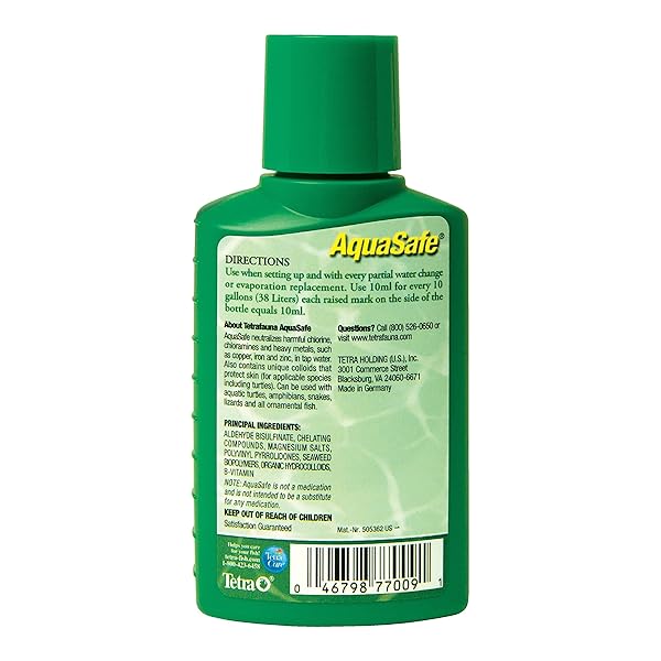 TETRAFAUNA AQUASAFE FOR REPTILES AND AMPHIBIANS 3.38 OZ, AQUA-TERRARIUM WATER CONDITIONER, MAKES TAP WATER SAFE