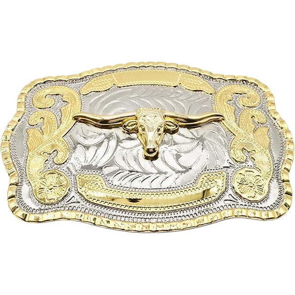 Boucle De Ceinture Western Vintage - Crâne De Taureau - Homme - Pour Ceinture 1,5 Pouce