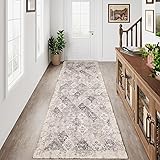 PureCozy Grey Runner Rug 2x8 Hallway Machine